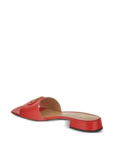 Valentino Vlogo-detail Slide Sandals In Red