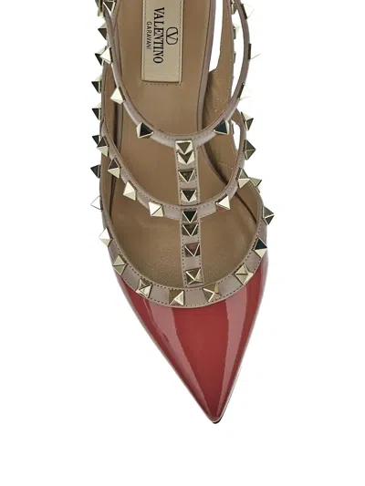 Valentino 100mm Rockstud Crystal-embellished Pumps In Red