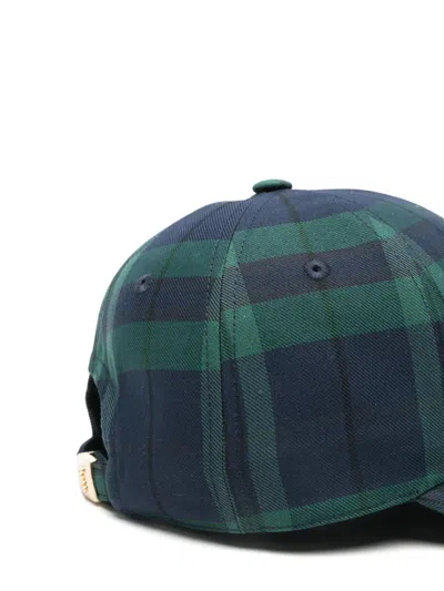 Sandro Checked Cap In Green