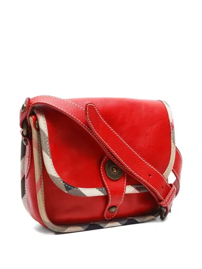 Pre-owned Burberry 2005 Nova Check-print Trim Shoulder Bag