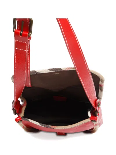 Pre-owned Burberry 2005 Nova Check-print Trim Shoulder Bag