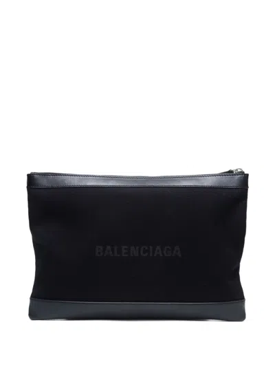 Pre-owned Balenciaga 2007 Logo-print Clutch Bag