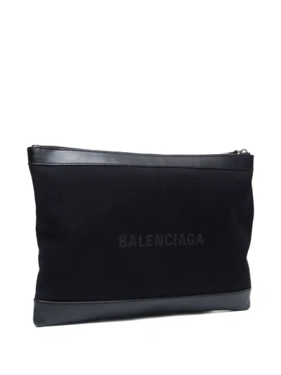 Pre-owned Balenciaga 2007 Logo-print Clutch Bag