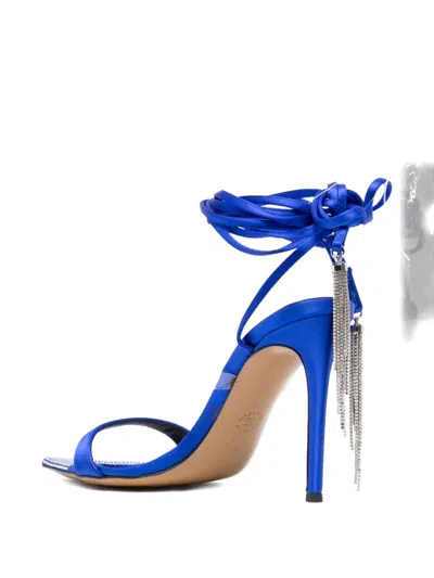 Alexandre Vauthier 105mm Leather Sandals In Blue