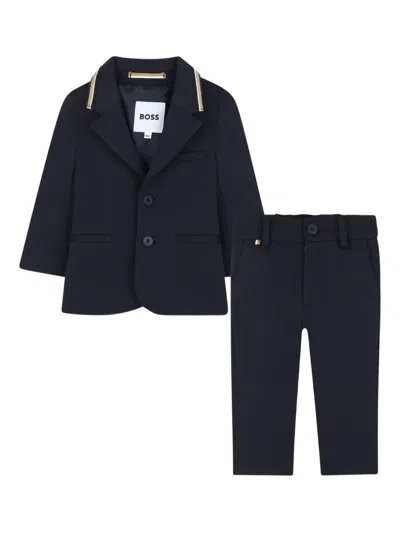 Bosswear Buttoned Suit Set In Black