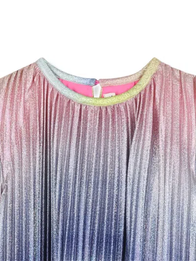 Billieblush Pleated Metallic-effect Dress In Multi