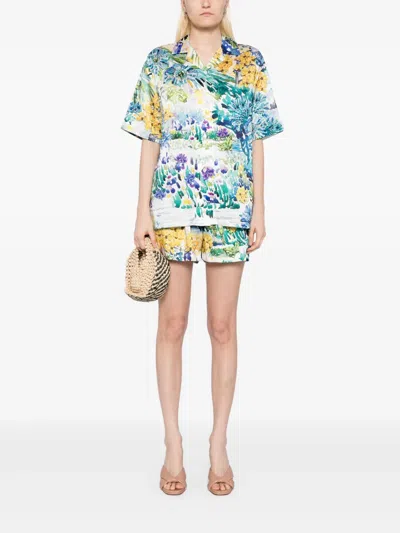 Mary Katrantzou Vero Printed Twill Shirt In Multi