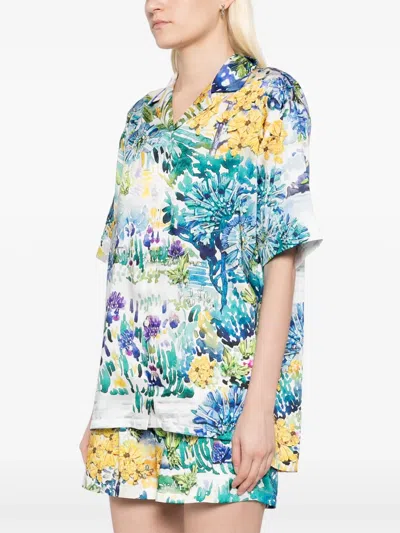 Mary Katrantzou Vero Printed Twill Shirt In Multi