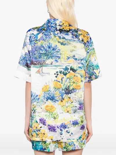 Mary Katrantzou Vero Printed Twill Shirt In Multi