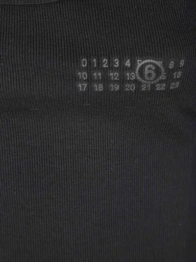 Mm6 Maison Margiela Mm6 By Maison Margiela Sleeveless Ribbed Cotton Tank Top With Hook In Black