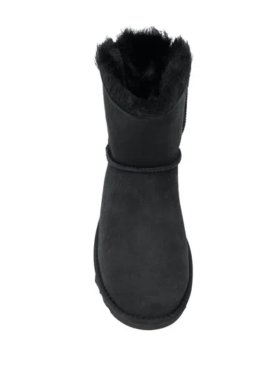Ugg Mini Bailey Bow Ii Shearling Fur Boots In Black