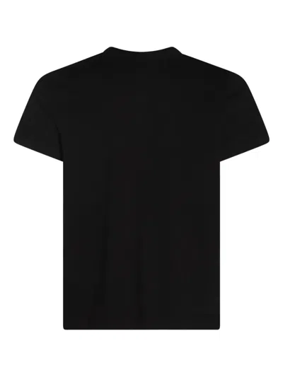 Rick Owens Ribbed Crew-neck Cotton T-shirt With Short Sleeves In Black