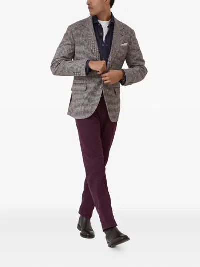 Brunello Cucinelli Single-breasted Blazer In Gray