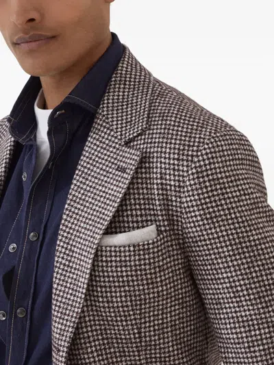 Brunello Cucinelli Single-breasted Blazer In Gray