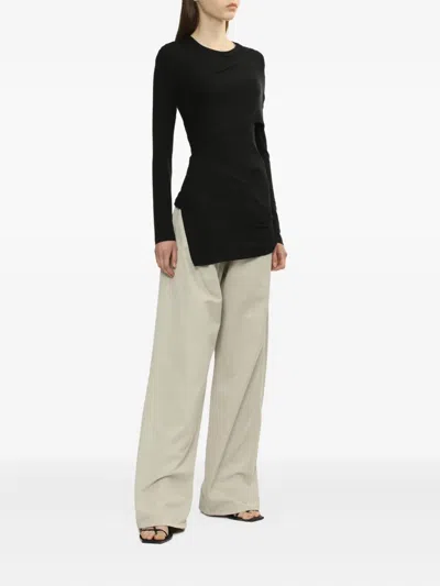 Agolde Vana Baggy Fold Jeans In Rice Grass In Neutral