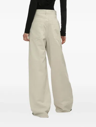 Agolde Vana Baggy Fold Jeans In Rice Grass In Neutral