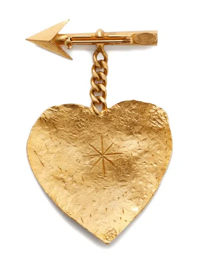 Pre-owned Chanel 1993 Heart Arrow Brooch
