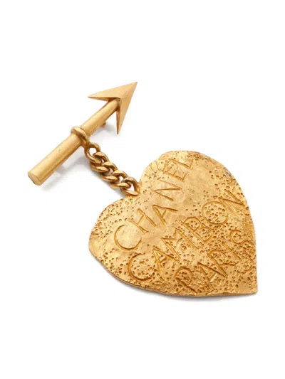 Pre-owned Chanel 1993 Heart Arrow Brooch