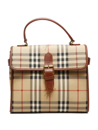 Pre-owned Burberry 1990-2000s Check-pattern Tote Bag
