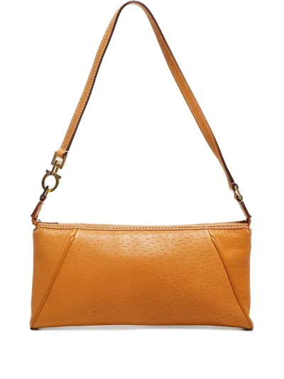 Pre-owned Ferragamo 2000s Gancini Leather Pouch Bag