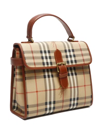 Pre-owned Burberry 1990-2000s Check-pattern Tote Bag