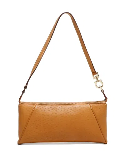 Pre-owned Ferragamo 2000s Gancini Leather Pouch Bag