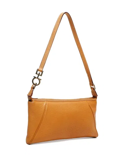 Pre-owned Ferragamo 2000s Gancini Leather Pouch Bag
