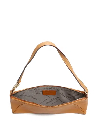 Pre-owned Ferragamo 2000s Gancini Leather Pouch Bag