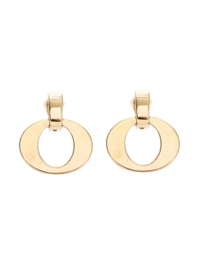 Pre-owned Dior 1990s Logo-motif Clip-on Earrings
