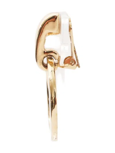 Pre-owned Dior 1990s Logo-motif Clip-on Earrings