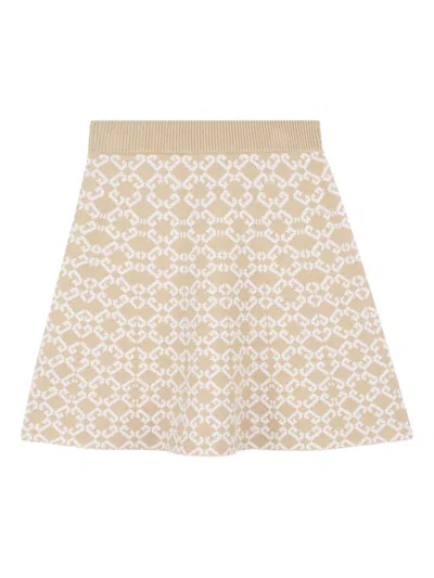Givenchy Intarsia-knit Skirt Set In Brown