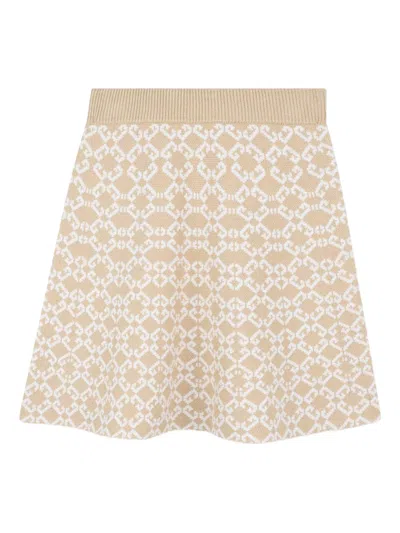 Givenchy Intarsia-knit Skirt Set In Brown
