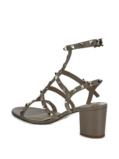 Valentino Rockstud Sandal In Gray