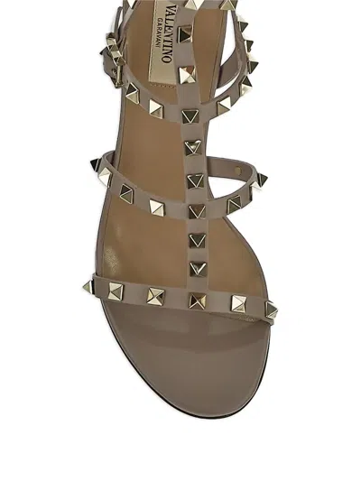 Valentino Rockstud Sandal In Gray