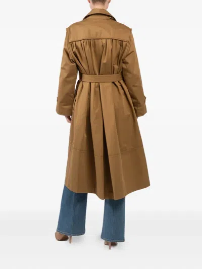 Zimmermann Illuminate Belted Trench Coat In Brown