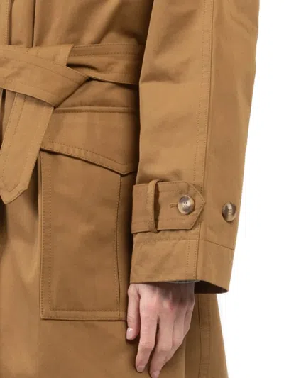 Zimmermann Illuminate Belted Trench Coat In Brown