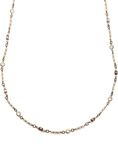 Pre-owned Chanel 1970s Pearls Rhinestone Necklace