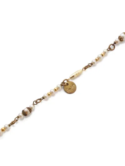 Pre-owned Chanel 1970s Pearls Rhinestone Necklace
