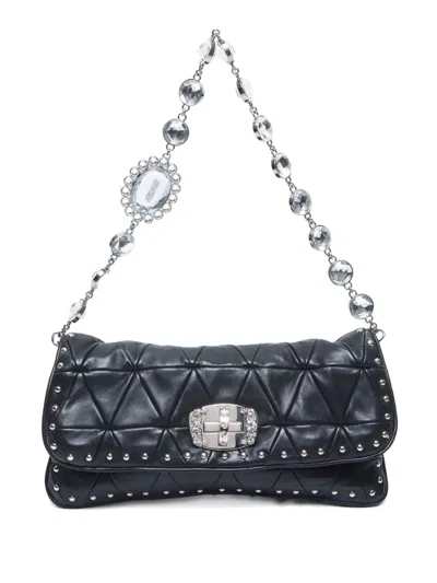 Pre-owned Miu Miu 2010 Crystal-embellished Shoulder Bag