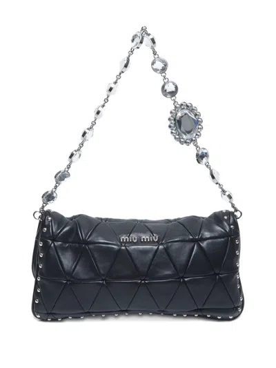 Pre-owned Miu Miu 2010 Crystal-embellished Shoulder Bag