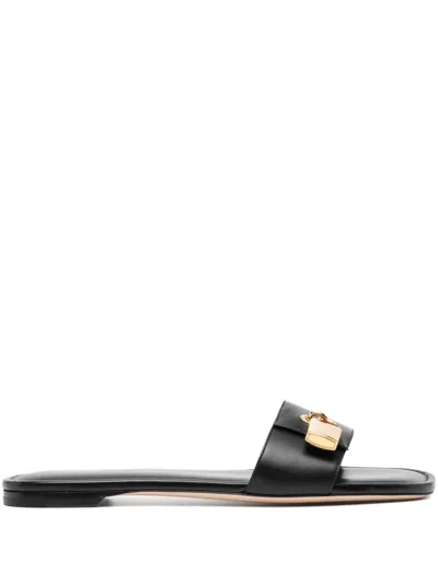 Tom Ford Padlock Embellished Leather Slides