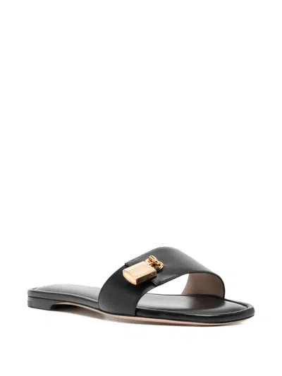 Tom Ford Padlock Embellished Leather Slides
