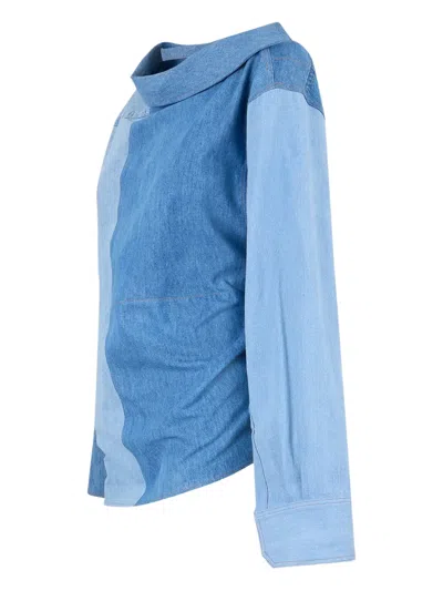 A.w.a.k.e. Patchwork Denim Top