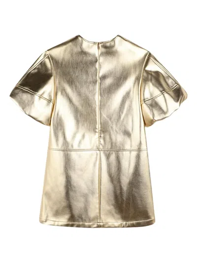 Bosswear Metallic-effect Dress In Gold