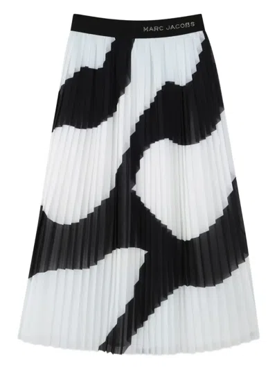 Marc Jacobs Pleated Maxi Skirt In White
