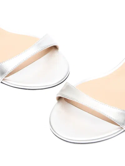 Stuart Weitzman Wrap Ankle-strap Sandals In Gray