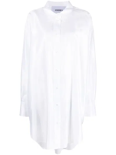 Ombra Milano Oversized Long-sleeve Shirt In White