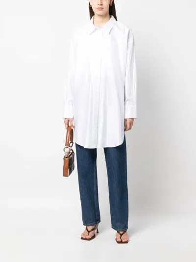 Ombra Milano Oversized Long-sleeve Shirt In White