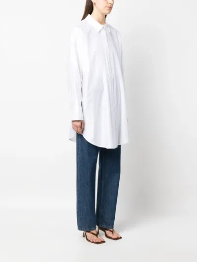 Ombra Milano Oversized Long-sleeve Shirt In White
