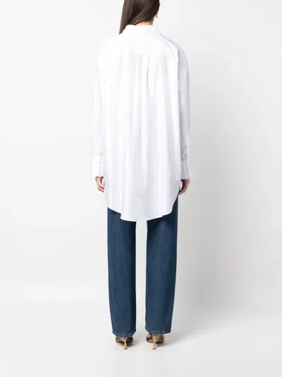 Ombra Milano Oversized Long-sleeve Shirt In White